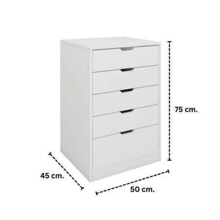 ตู้ลิ้นชัก 5 ลิ้นชัก KONCEPT VANITY 19250862 สีขาว_4