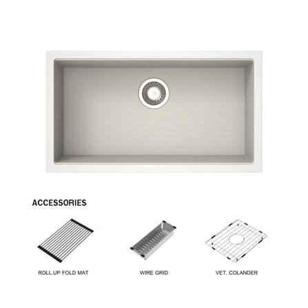 ซิงค์ฝัง 1 หลุม HAFELE STONEQ 495.39.639 สีขาวไข่มุก_0