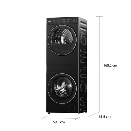 ตู้ซักผ้าและอบผ้า TOSHIBA TW-T40BZP140MWT(KK) 13/9 กก. HEAT PUMP อินเวอร์เตอร์ สีดำ_4