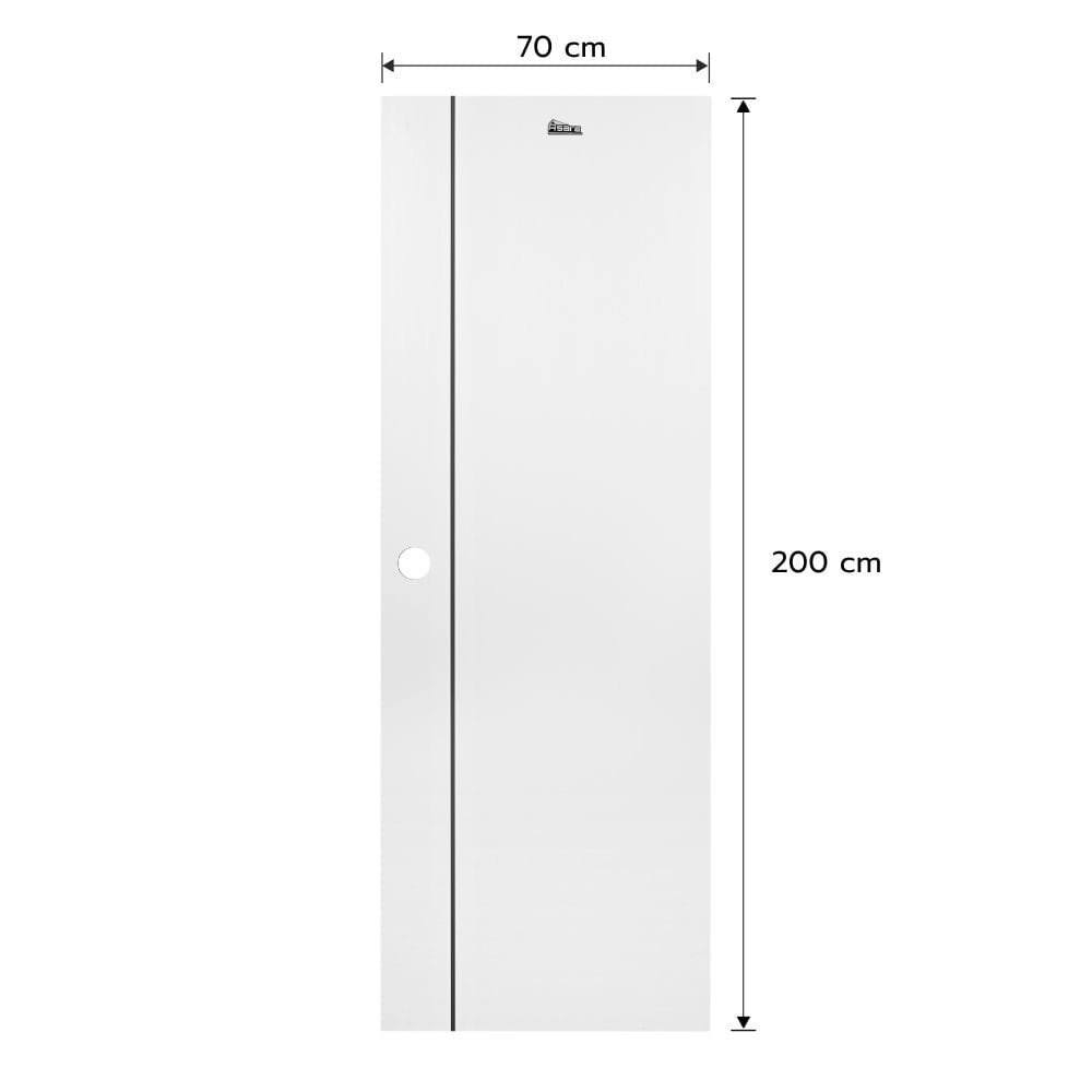 ประตูห้องน้ำ UPVC เจาะลูกบิด ASARA A811 70x200 ซม. สีขาว