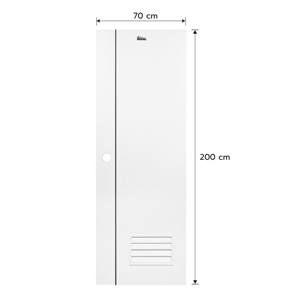 ชุดประตูห้องน้ำพร้อมวงกบ UPVC เจาะลูกบิด ASARA A812 70x200 ซม. สีขาว