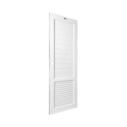 ประตูห้องน้ำ UPVC เจาะรูลูกบิด ASARA S933 70x200 ซม. สีขาว_1