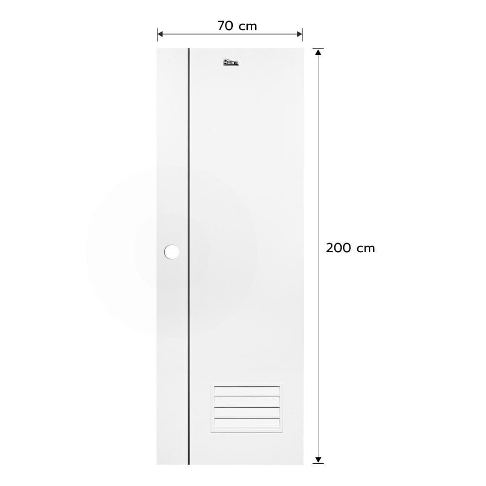 ประตูห้องน้ำ UPVC เจาะลูกบิด ASARA A812 70x200 ซม. สีขาว
