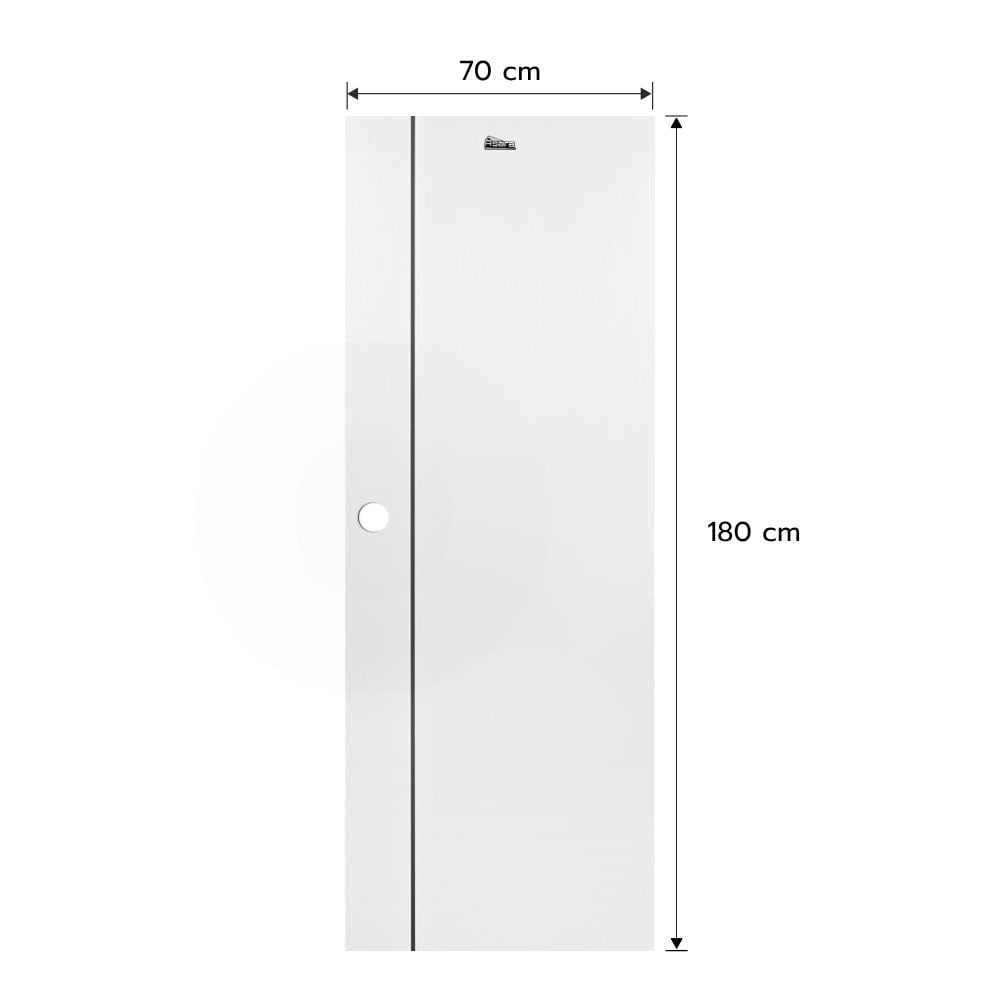 ประตูห้องน้ำ UPVC เจาะลูกบิด ASARA A811 70x180 ซม. สีขาว