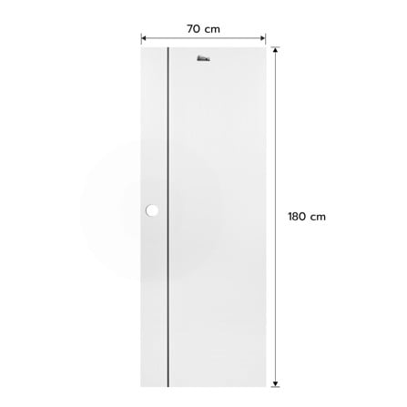 ประตูห้องน้ำ UPVC เจาะลูกบิด ASARA A811 70x180 ซม. สีขาว_3
