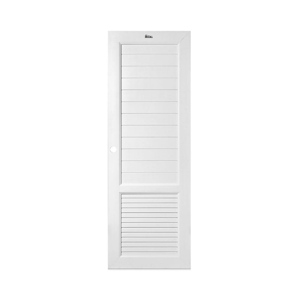 ประตูห้องน้ำ UPVC เจาะรูลูกบิด ASARA S933 70x180 ซม. สีขาว