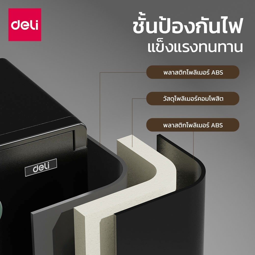 ตู้นิรภัย ELECTRONIC DELI ET661-BK-01 สีดำ