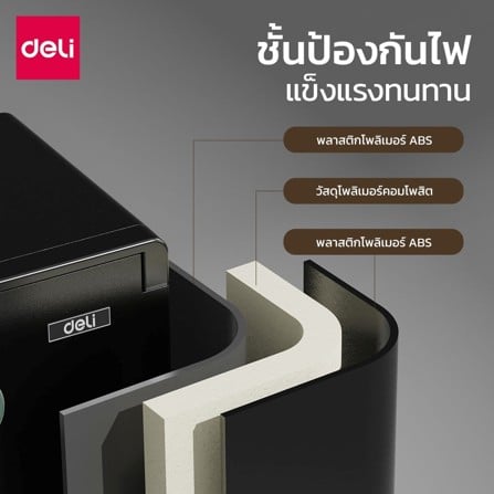 ตู้นิรภัย ELECTRONIC DELI ET661-BK-01 สีดำ_6