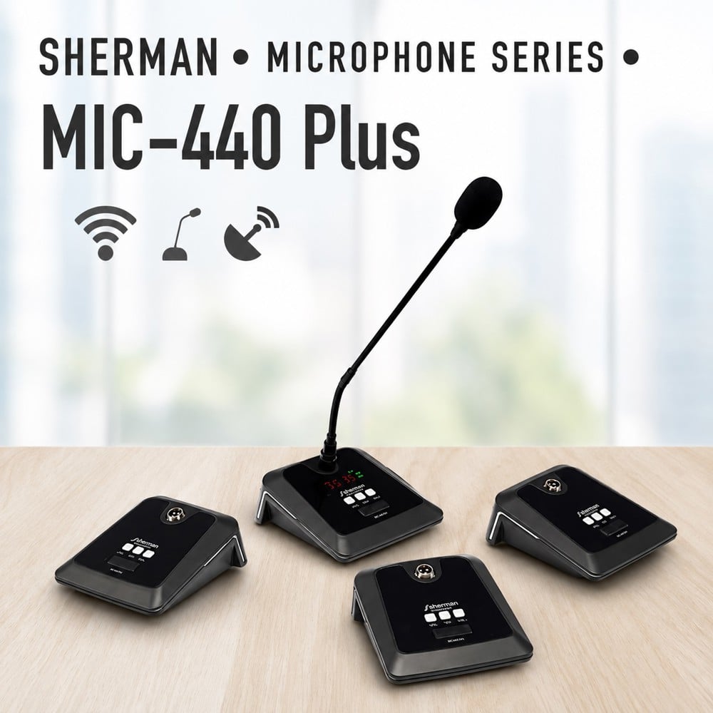 ชุดไมโครโฟนตั้งโต๊ะ SHERMAN MIC-440 PLUS