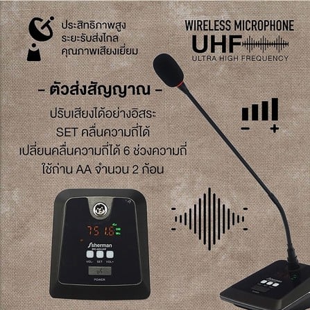 ชุดไมโครโฟนตั้งโต๊ะ SHERMAN MIC-440 PLUS_5