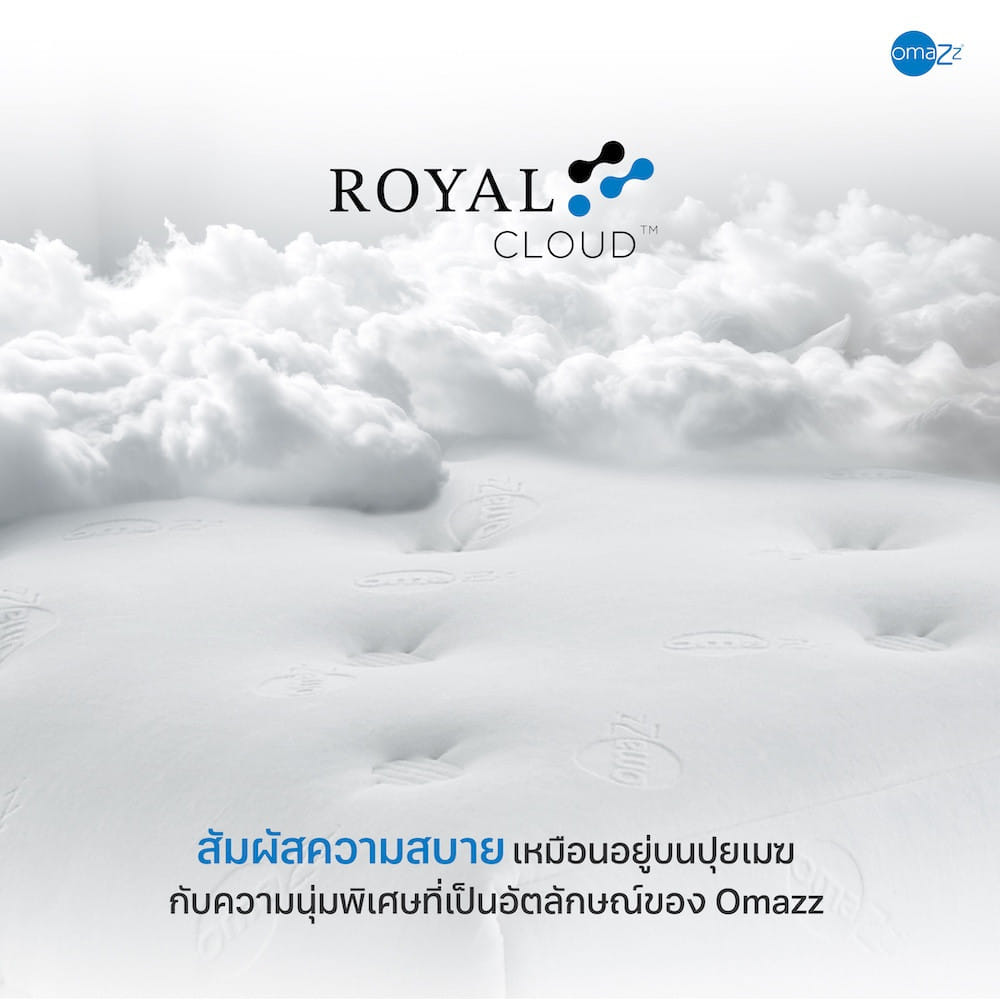ที่นอนไฮบริด 5 ฟุต OMAZZ FOLANTE (พร้อมชุดเครื่องนอน 8 ชิ้น)