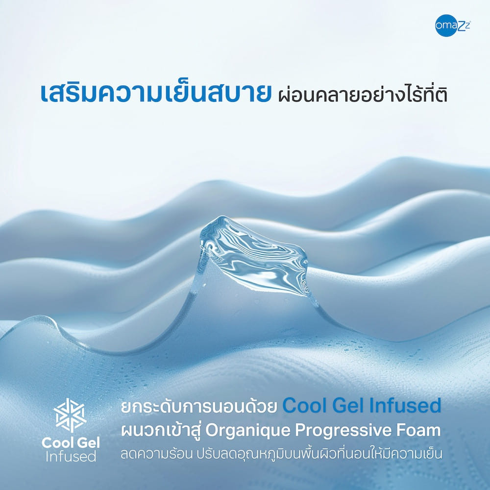 ที่นอนไฮบริด 5 ฟุต OMAZZ FOLANTE (พร้อมชุดเครื่องนอน 8 ชิ้น)