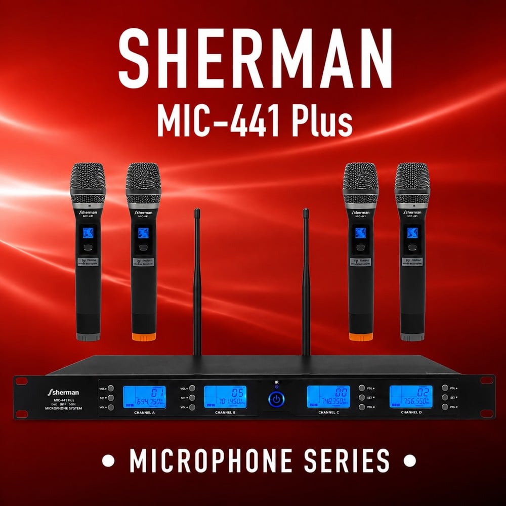ไมโครโฟนไร้สาย SHERMAN MIC-441 PLUS