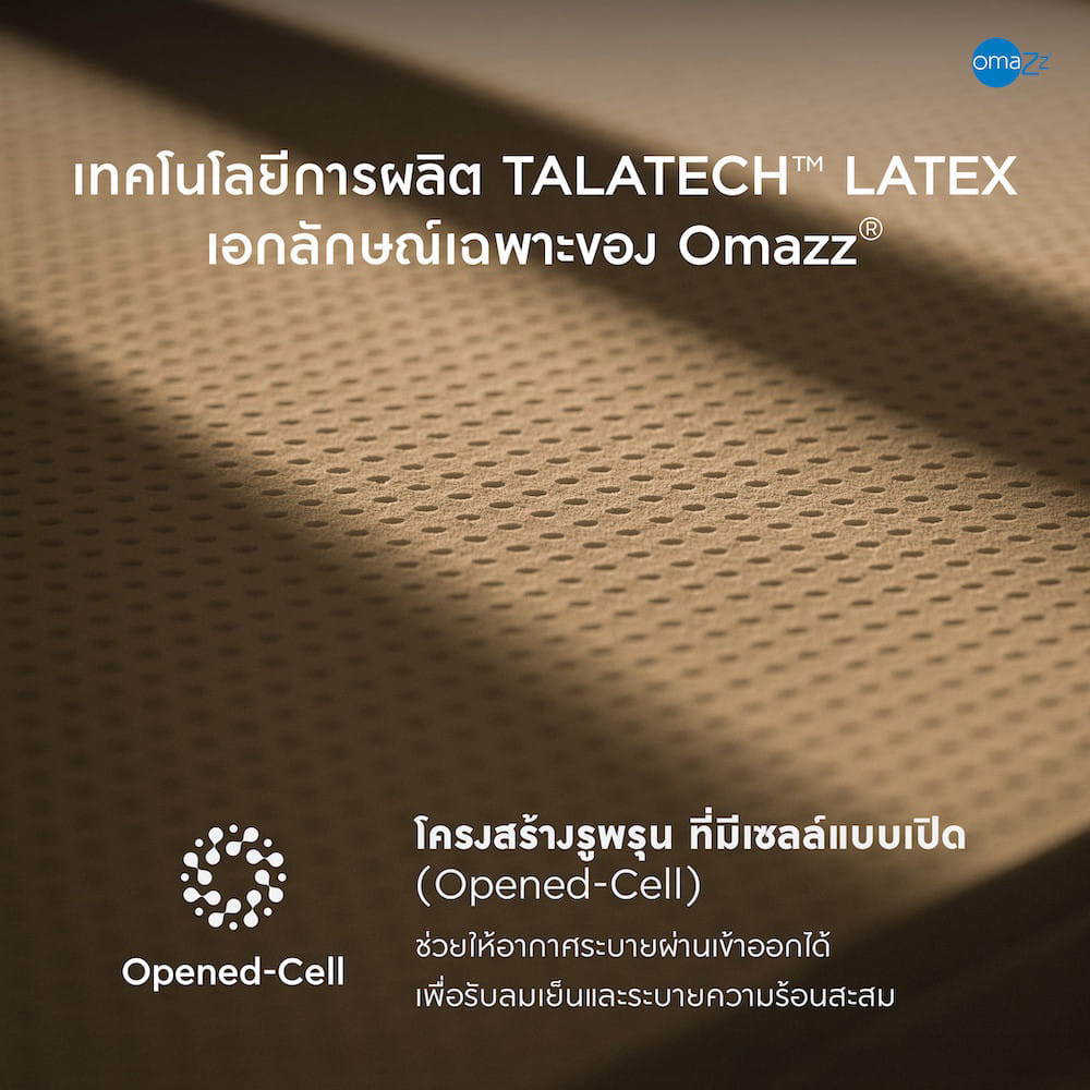 ที่นอนพ็อกเก็ตสปริง 5 ฟุต OMAZZ FRANK NAVEN (พร้อมชุดเครื่องนอน 8 ชิ้น)