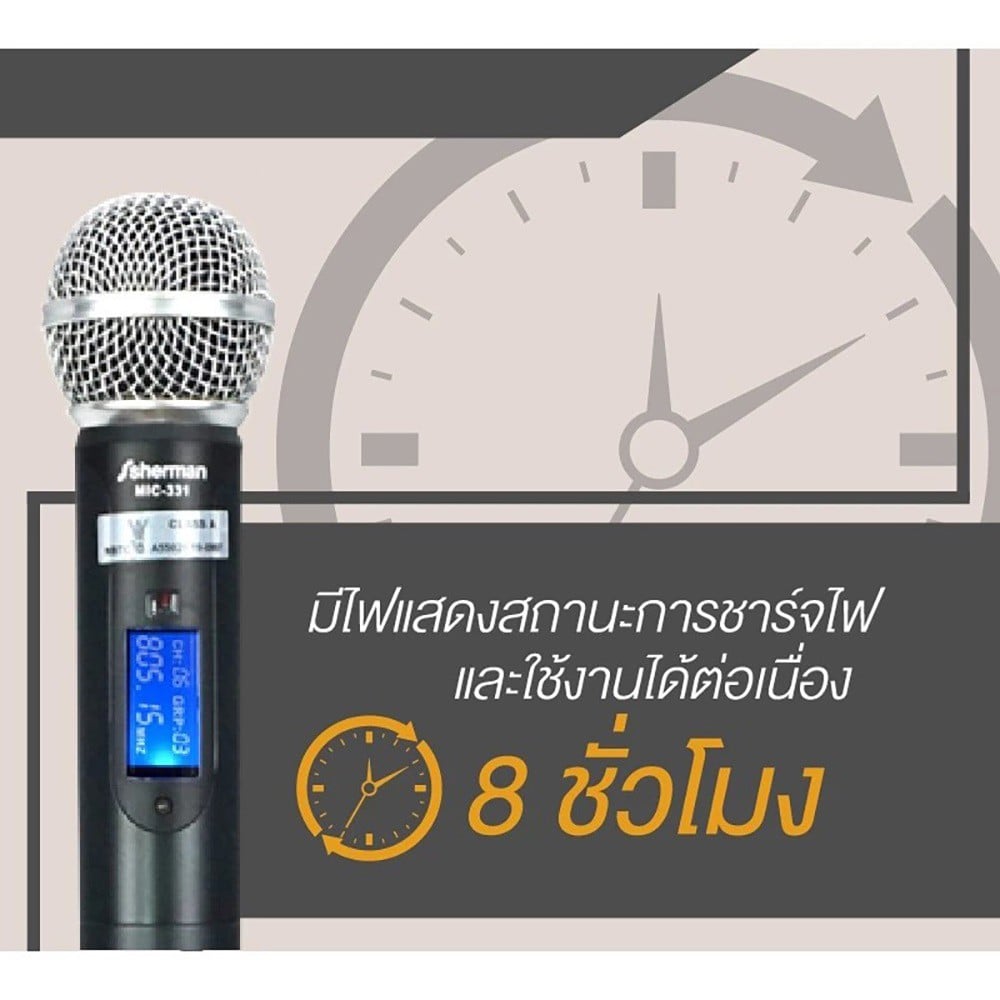 ไมโครโฟนไร้สาย SHERMAN MIC-331