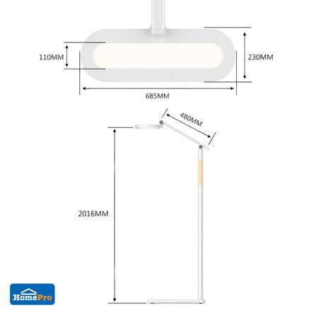 ไฟตั้งพื้น LED CARINI  GY-TZ128 70 วัตต์ สีขาว_5
