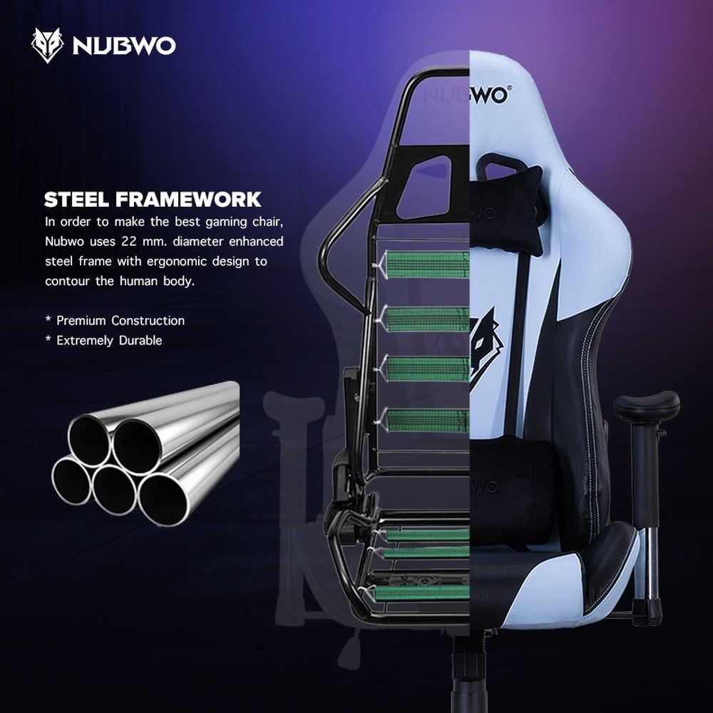 เก้าอี้เกมมิ่ง NUBWO PHENOM NBCH007 สีดำ