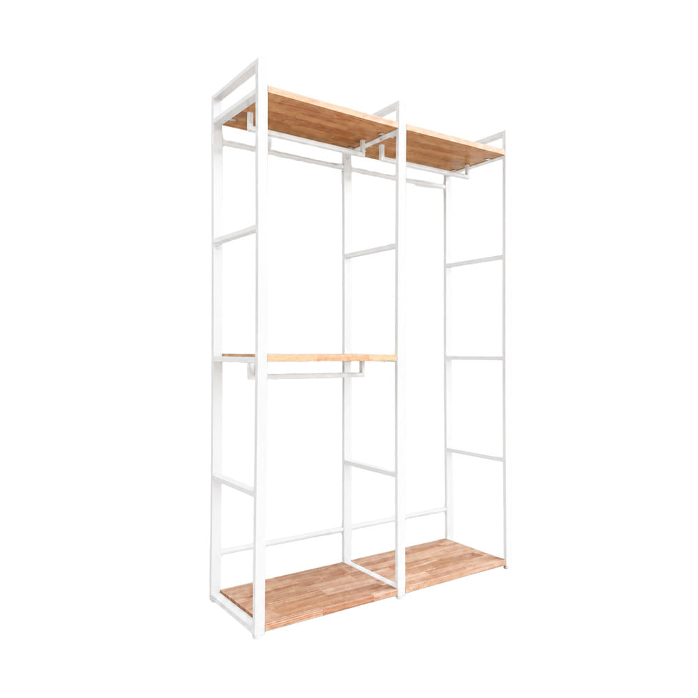 ตู้เสื้อผ้าบานโล่ง MET- WORK LOFT 13240200W 132 ซม. สีขาว