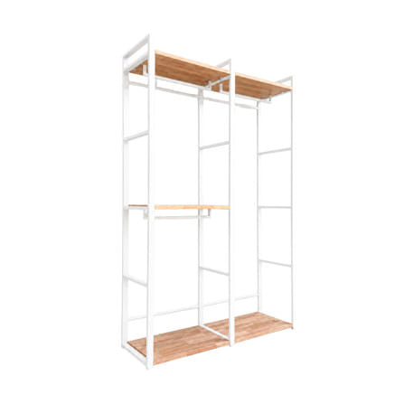 ตู้เสื้อผ้าบานโล่ง MET- WORK LOFT 13240200W 132 ซม. สีขาว_0