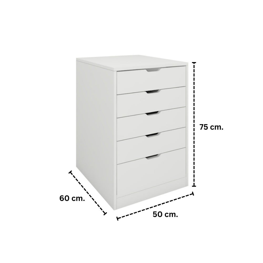 ตู้ลิ้นชัก 5 ลิ้นชัก KONCEPT VANITY 19250864 สีขาว