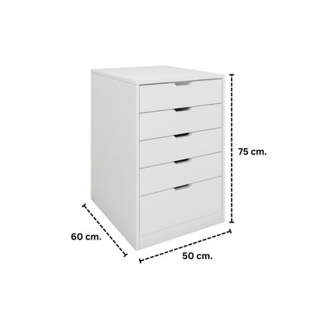 ตู้ลิ้นชัก 5 ลิ้นชัก KONCEPT VANITY 19250864 สีขาว_4