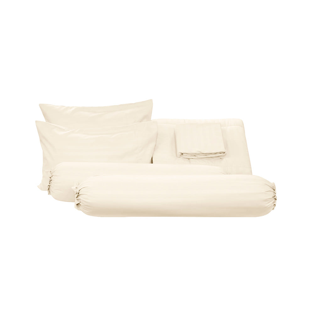 ชุดผ้าปูที่นอน 5 ฟุต (ชุด 6 ชิ้น) PICASSO CLASSIC สี CREAM