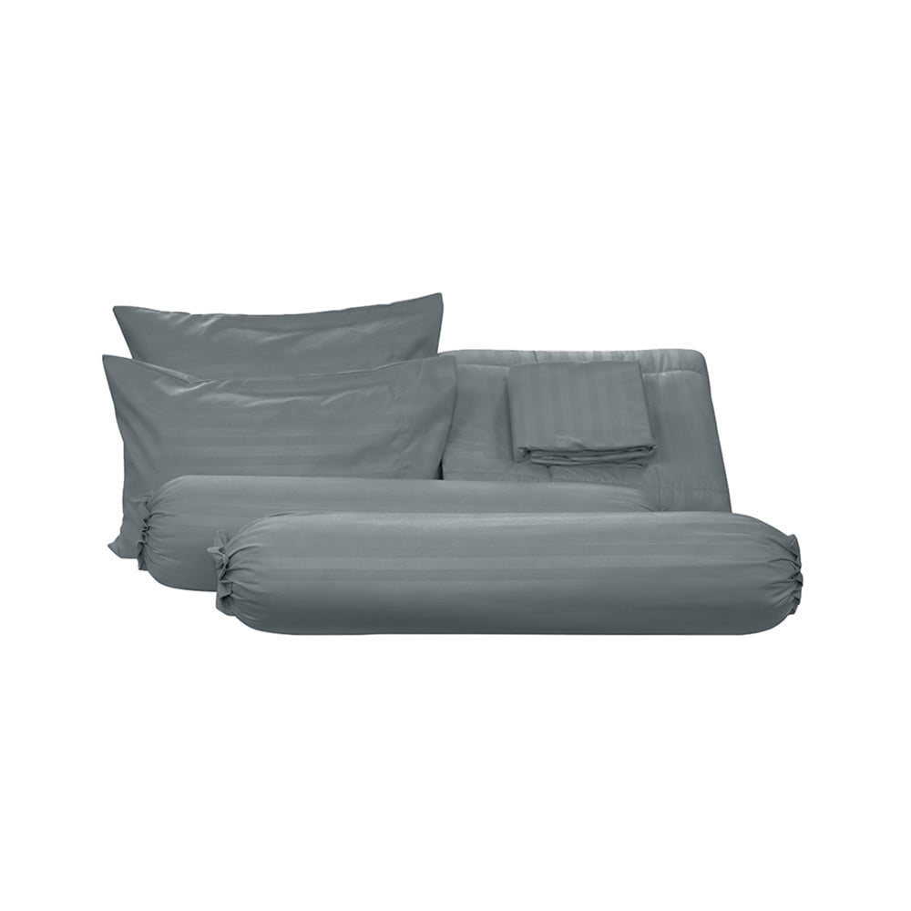 ชุดผ้าปูที่นอน 6 ฟุต (ชุด 6 ชิ้น) PICASSO CLASSIC สี DARK GREY