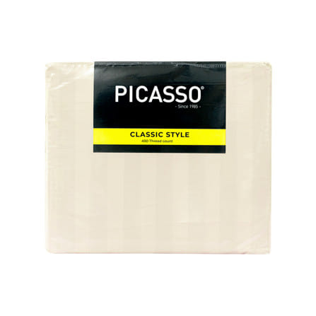 ชุดผ้าปูที่นอน 6 ฟุต (ชุด 5 ชิ้น) PICASSO CLASSIC สี CREAM_4