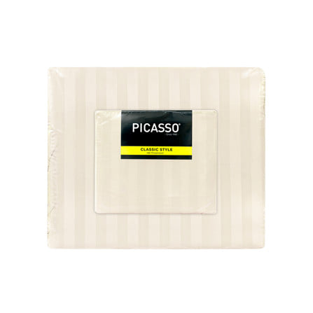 ชุดผ้าปูที่นอน 6 ฟุต (ชุด 6 ชิ้น) PICASSO CLASSIC สี CREAM_4