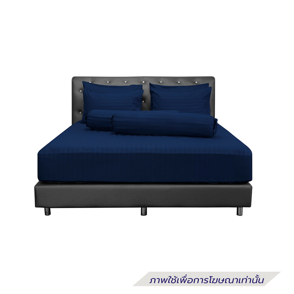 ชุดผ้าปูที่นอน 6 ฟุต (ชุด 5 ชิ้น) PICASSO CLASSIC สี NAVY BLUE