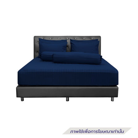 ชุดผ้าปูที่นอน 6 ฟุต (ชุด 5 ชิ้น) PICASSO CLASSIC สี NAVY BLUE_1