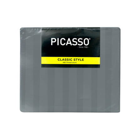 ชุดผ้าปูที่นอน 6 ฟุต (ชุด 5 ชิ้น) PICASSO CLASSIC สี GREY_4