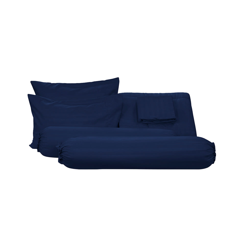 ชุดผ้าปูที่นอน 6 ฟุต (ชุด 6 ชิ้น) PICASSO CLASSIC สี NAVY BLUE