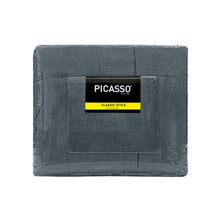 ชุดผ้าปูที่นอน 5 ฟุต (ชุด 6 ชิ้น) PICASSO CLASSIC สี GREY_4