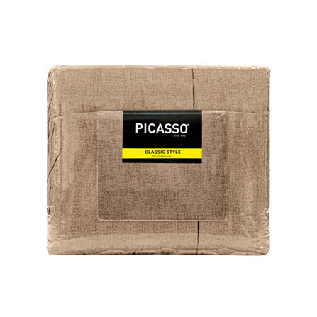 ชุดผ้าปูที่นอน 5 ฟุต (ชุด 6 ชิ้น) PICASSO CLASSIC สี LIGH BROWN_4