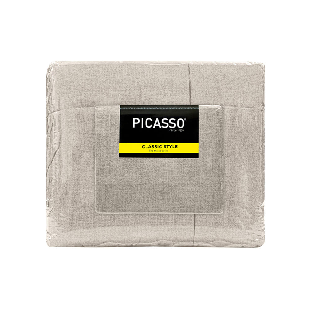 ชุดผ้าปูที่นอน 6 ฟุต (ชุด 6 ชิ้น) PICASSO CLASSIC สี CREAM