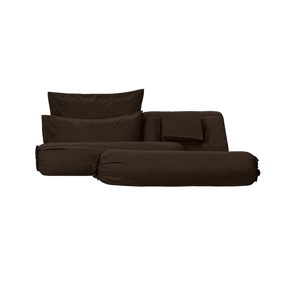 ชุดผ้าปูที่นอน 5 ฟุต (ชุด 6 ชิ้น) PICASSO CLASSIC สี DARK BROWN
