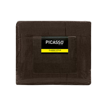 ชุดผ้าปูที่นอน 3.5 ฟุต (ชุด 4 ชิ้น) PICASSO CLASSIC สี DARK BROWN_4