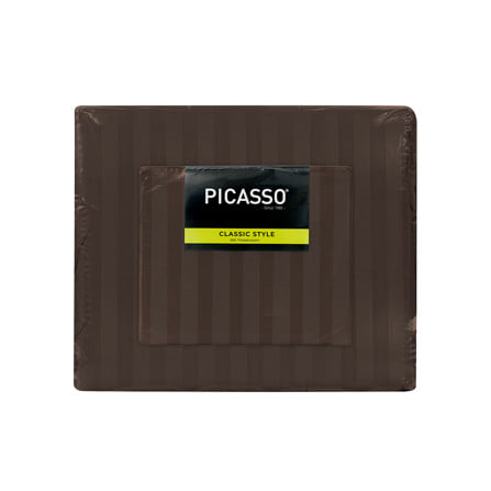 ชุดผ้าปูที่นอน 5 ฟุต (ชุด 6 ชิ้น)  PICASSO CLASSIC สี BROWN_4