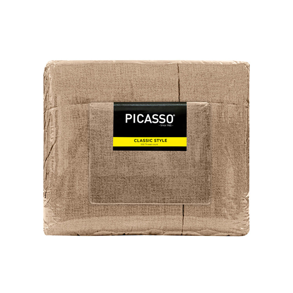 ชุดผ้าปูที่นอน 3.5 ฟุต (ชุด 4 ชิ้น) PICASSO CLASSIC สี LIGH BROWN