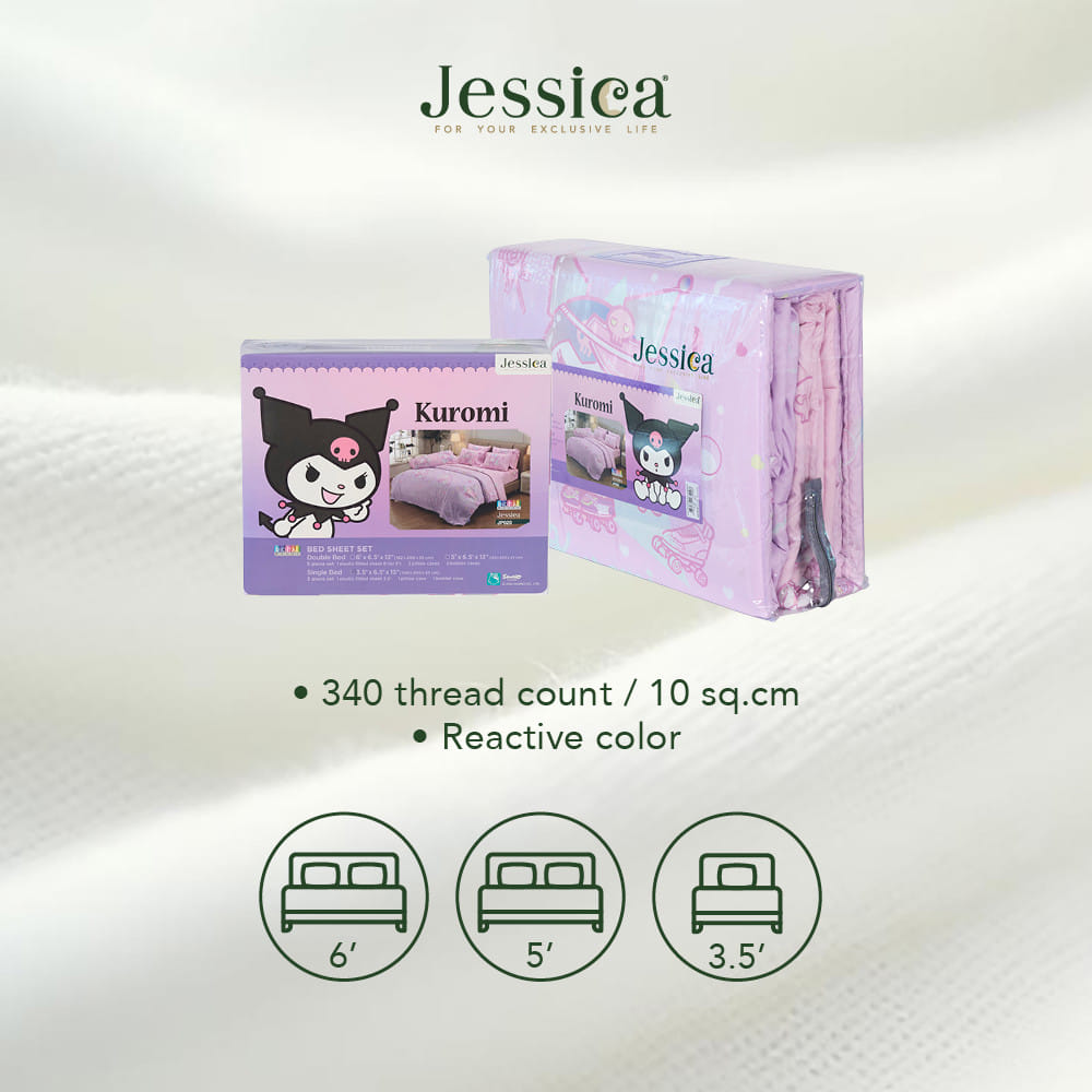 ชุดผ้าปูที่นอน 3.5 ฟุต (ชุด 3 ชิ้น) JESSICA KUROMI 21075-JP020
