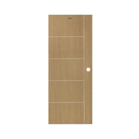 ประตูภายใน UPVC เจาะลูกบิด ASARA A923 80x200 ซม. สี NATURAL-BROWN_0