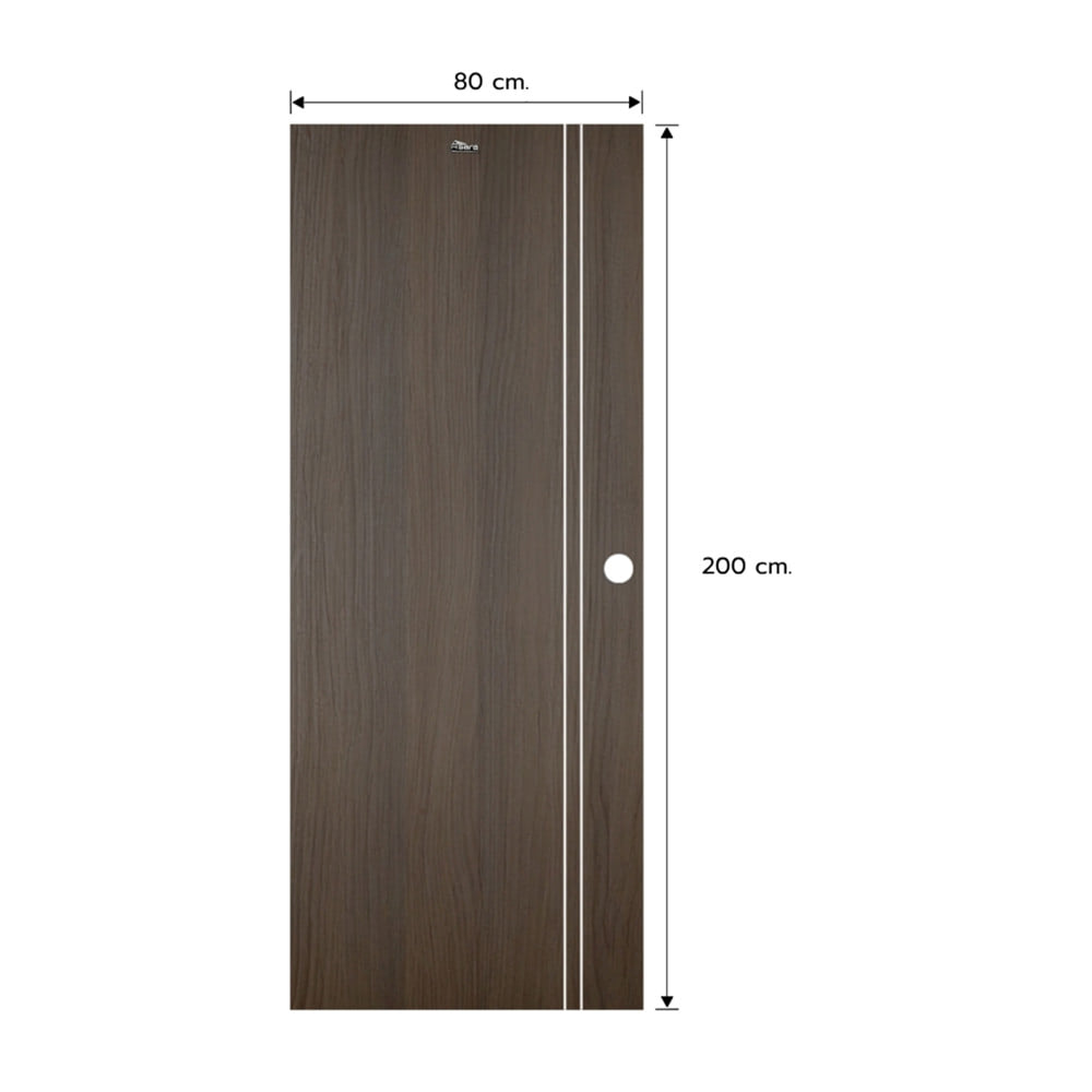 ประตูภายใน UPVC เจาะลูกบิด ASARA A921 80x200 ซม. สี OAK-BROWN