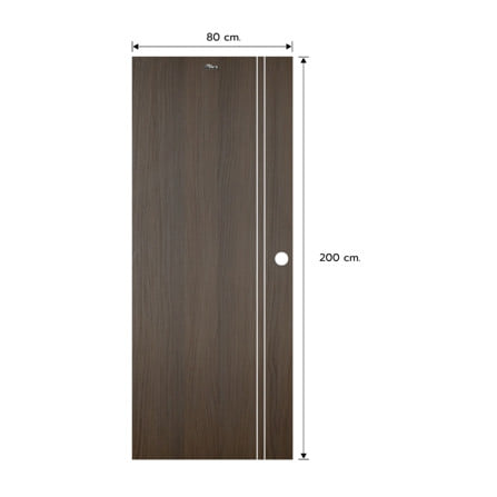 ประตูภายใน UPVC เจาะลูกบิด ASARA A921 80x200 ซม. สี OAK-BROWN_4