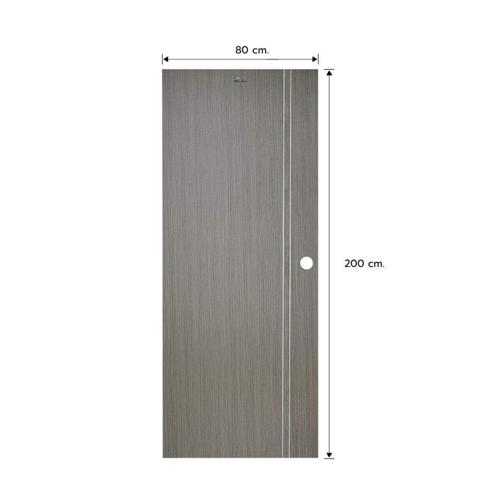 ประตูภายใน UPVC เจาะลูกบิด ASARA A921 80x200 ซม. สี SILVER GREY