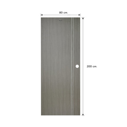 ประตูภายใน UPVC เจาะลูกบิด ASARA A921 80x200 ซม. สี SILVER GREY_4