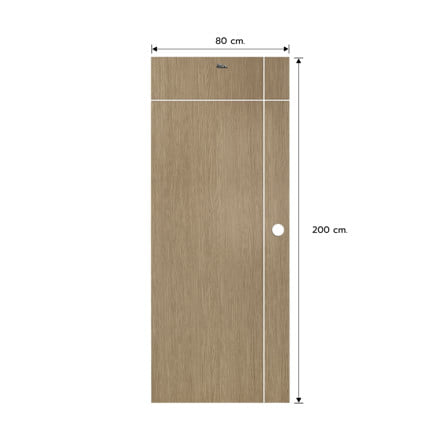 ประตูภายใน UPVC เจาะลูกบิด ASARA A922 80x200 ซม. สี NATURAL-BROWN_4