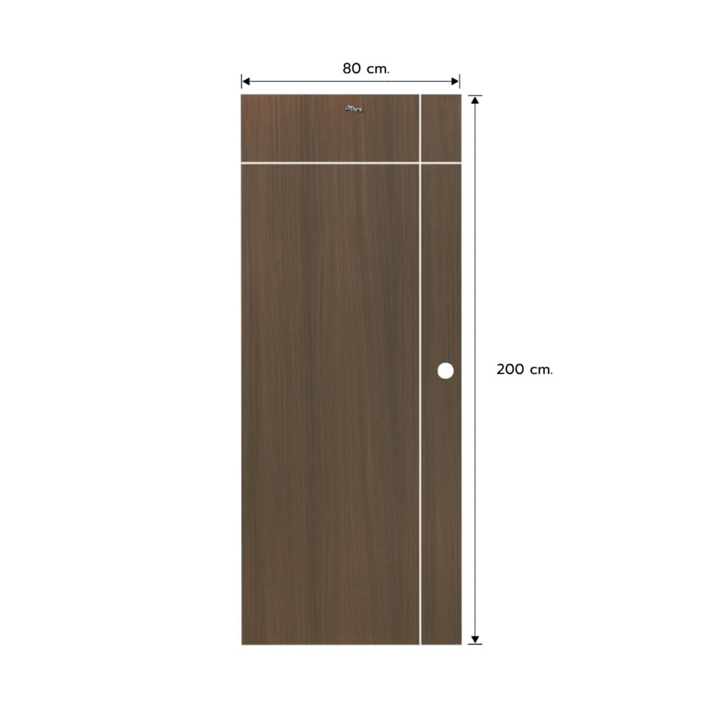 ประตูภายใน UPVC เจาะลูกบิด ASARA A922 80x200 ซม. สี OAK-BROWN