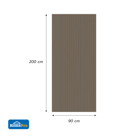 ประตูภายใน WPC ไม่เจาะลูกบิด AZLE MD9 90x200 ซม. สี URBAN GREY_4