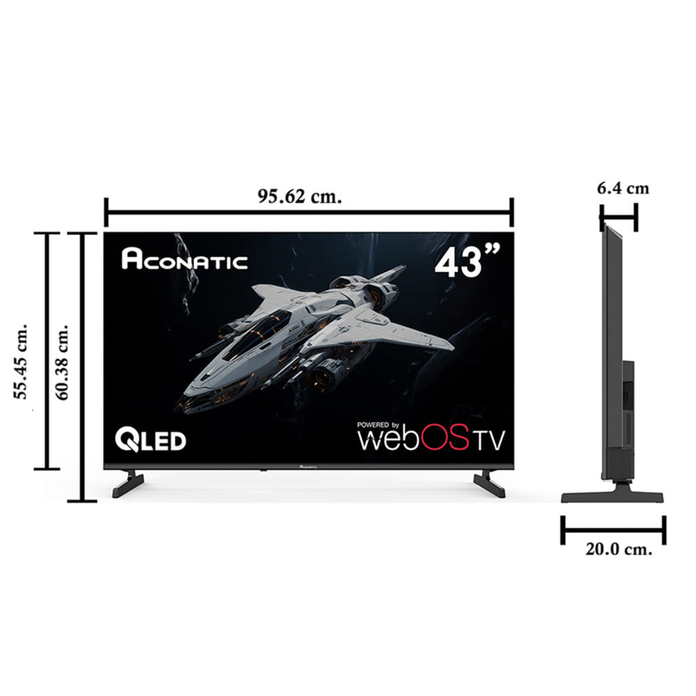 ทีวีคิวแอลอีดี 43 นิ้ว ACONATIC (4K, QLED, WEB OS) 43QSB340AN